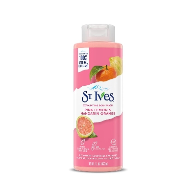 Picture of International USA product ST Ives PINK LEMON & MANDARIN ORANGE Shower gel body wash used for Male/ female - 473 ml