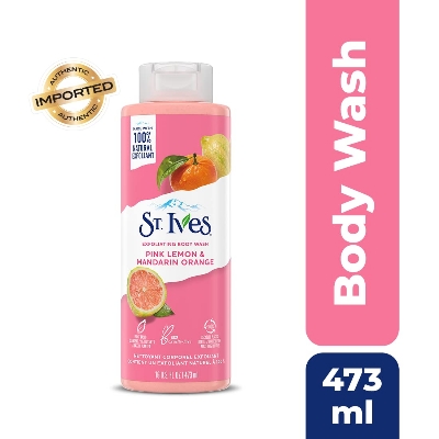 Picture of International USA product ST Ives PINK LEMON & MANDARIN ORANGE Shower gel body wash used for Male/ female - 473 ml