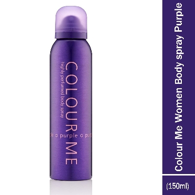 Picture of International UAE product Body Spray Colour Me Purple Used for female - 150 ml
