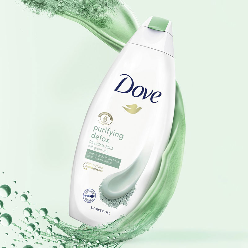 Picture of International Saudi Arabian product Dove Purifying Detox shower gel body wash used for male/ female - 250 ml