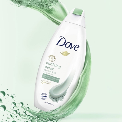 Picture of International Saudi Arabian product Dove Purifying Detox shower gel body wash used for male/ female - 250 ml