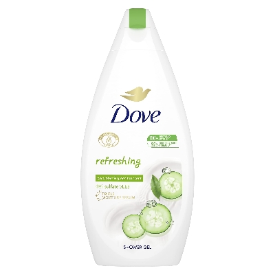 Picture of International NETHERLANDS product Dove refreshing shower gel body wash used for male/ female - 500 ml