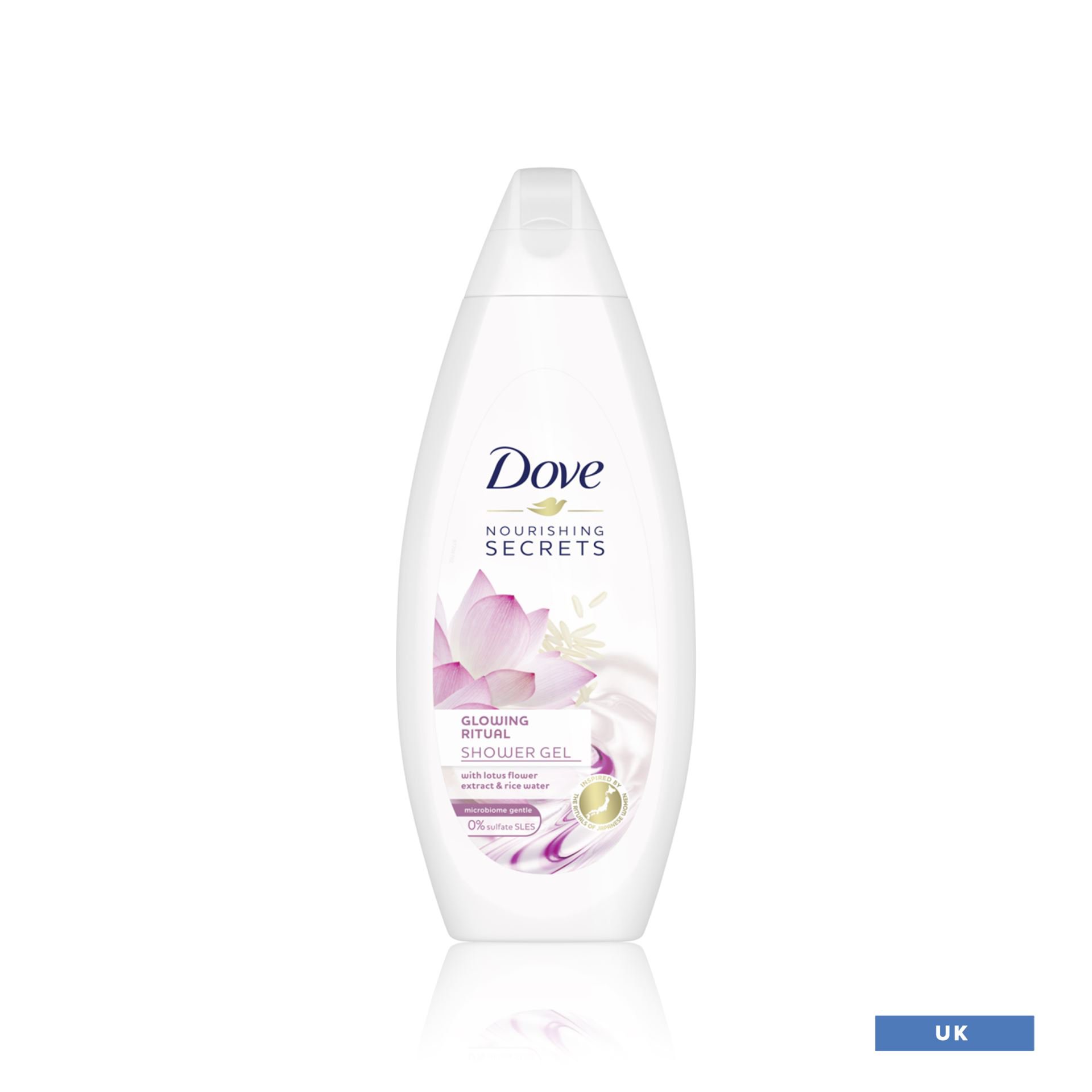 Picture of International NETHERLANDS product Dove GLOWING RITUAL shower gel body wash used for male/ female - 500 ml