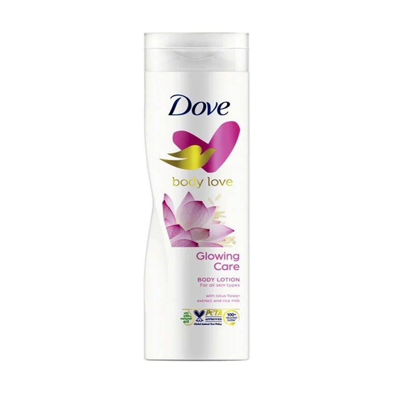 Picture of 400 ml Dove body love Glowing care Body Lotion International UK product used for male/ female