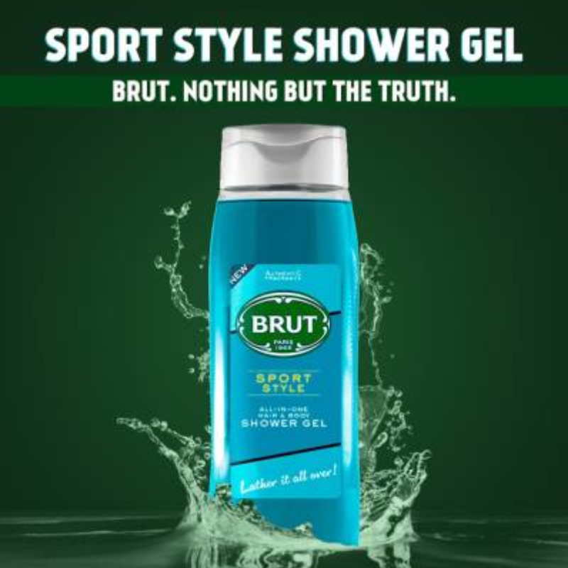 Picture of International Singapore product Hair care Brut Sport Style Shower Gel used for male/female - 500 ml