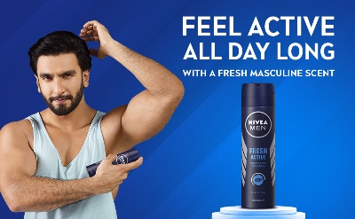 Picture of International Germany product Body Spray NIVEA Fresh Active used for male - 150 ml