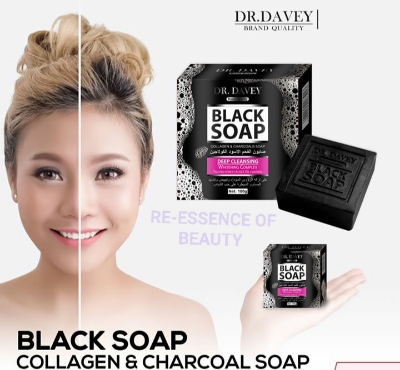 Picture of International UAE Product Skin care DR. Davey Black Soap used for male/female - 100 gm
