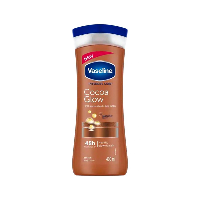 Picture of International South African Product Skin care Vaseline Intensive Care Cocoa glow body lotion used for male/female - 400 ml