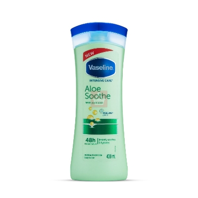 Picture of International South African Product Skin care Vaseline Intensive Care Aloe Soothe body lotion used for male/female - 400 ml