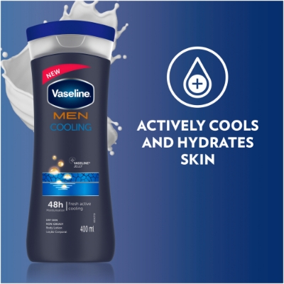 Picture of International South African Product Skin care Vaseline Men Cooling body lotion used for male - 400 ml
