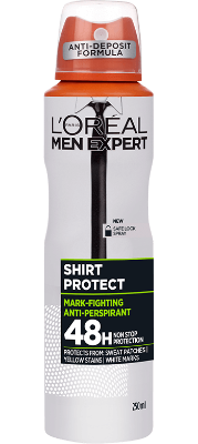 Picture of International European product Body Spray Loreal men expert Shirt Protect used for male - 250 ml