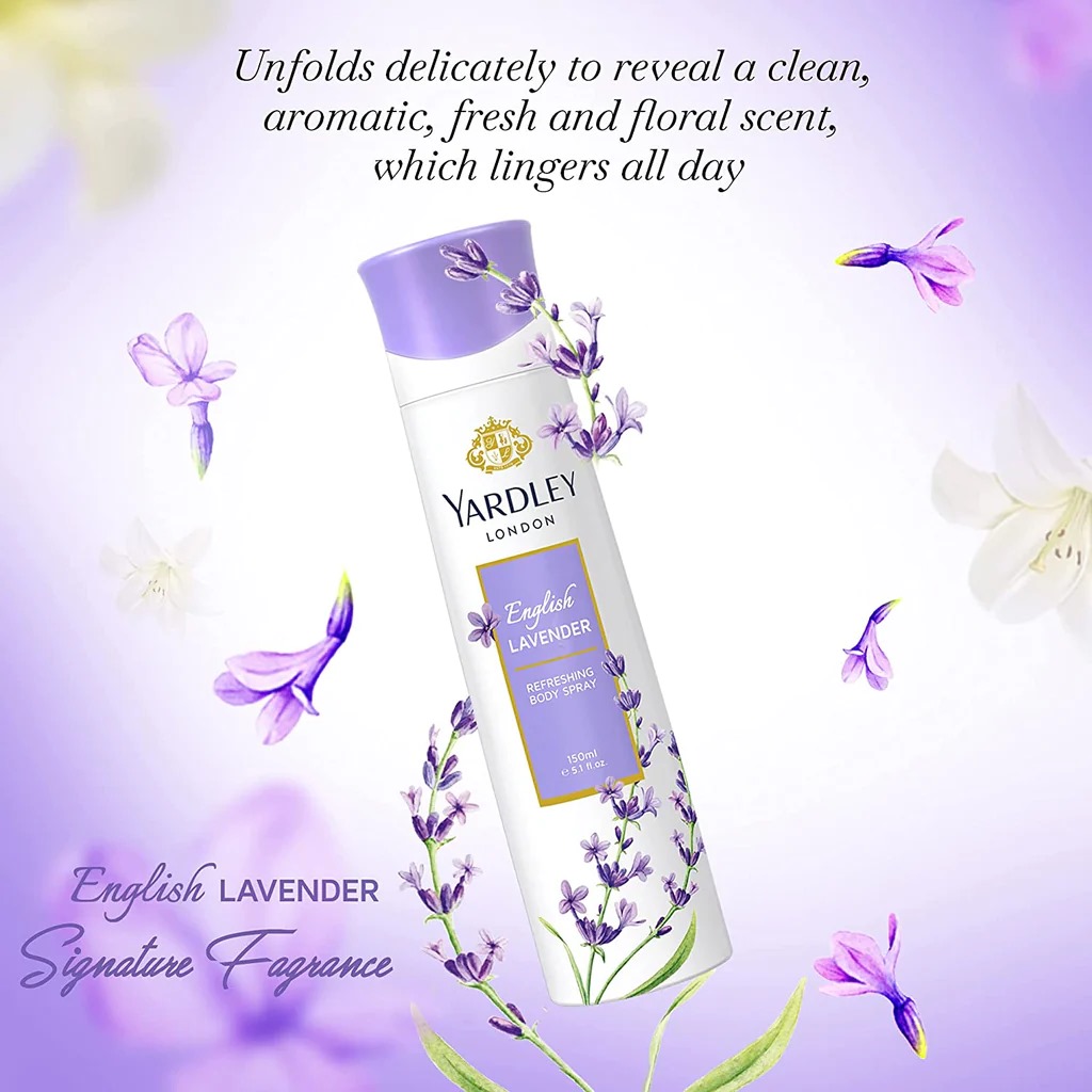 Picture of International European product Body spray Yardley London Lavender used for female  - 150 ml