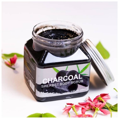 Picture of International European product Body care Pretty Cowry Charcoal body scrub used for male/female - 350 ml