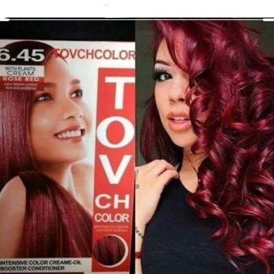 Picture of International Hair styling China product TOVCHCOLOR hair color used for male / female shade no 6.45 - 30 ml X 2