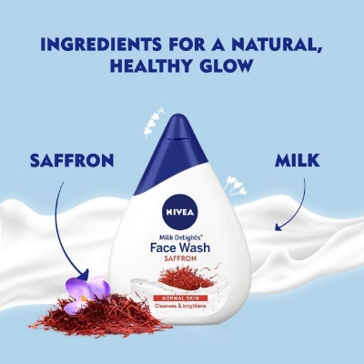 Picture of International UAE Imported product skin care Nivea Milk Delights Saffron face wash used for male/female - 100 ml