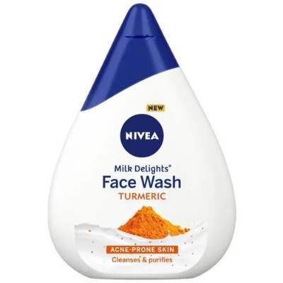 Picture of International UAE Imported product skin care Nivea Milk Delights Turmeric face wash used for male/female - 100 ml