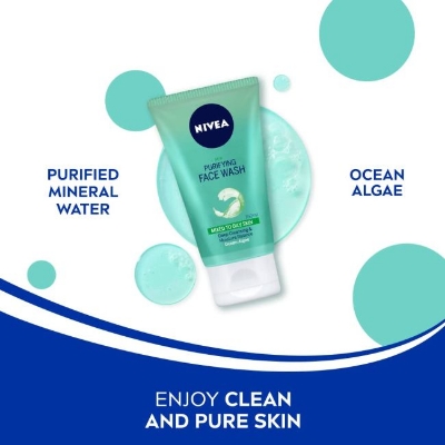 Picture of International European product skin care Nivea Purifying face wash used for female - 150 ml
