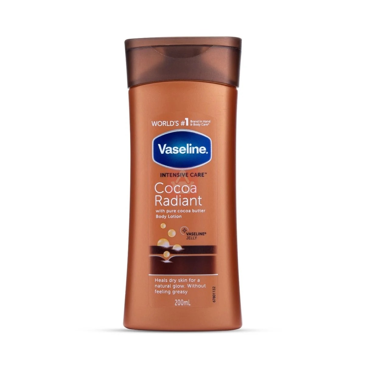 Picture of International European country Product Skin care Vaseline Cocoa Radiant body lotion used for male/female - 200 ml