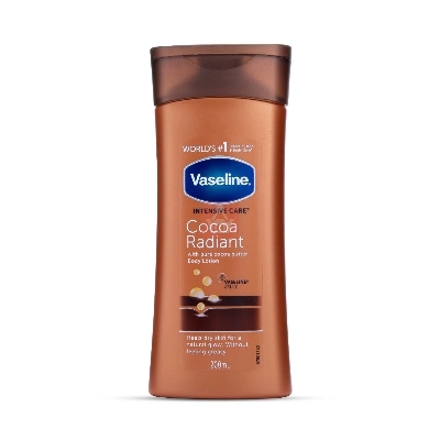 Picture of International European country Product Skin care Vaseline Cocoa Radiant body lotion used for male/female - 200 ml