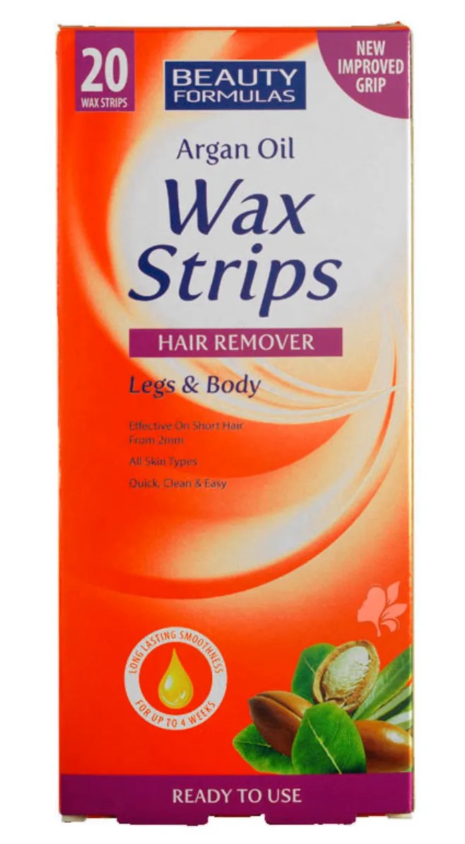 Picture of International UK product Skin care A rgan Oil Wax Strips Hair Remover Legs & Body used for male/ female - 20 pcs