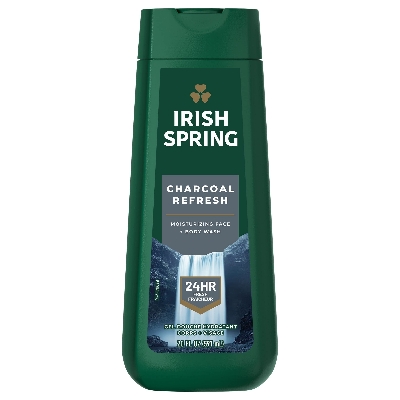 Picture of International Thailand product Skin care Irish Spring Charcoal Refresh shower gel used for male female - 591 ml