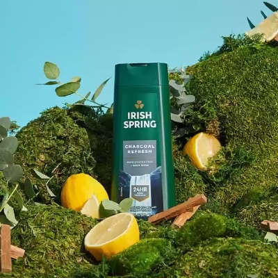 Picture of International Thailand product Skin care Irish Spring Charcoal Refresh shower gel used for male female - 591 ml