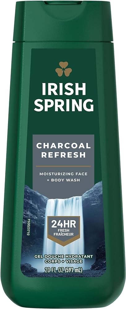 Picture of International Thailand product Skin care Irish Spring Charcoal Refresh shower gel used for male female - 591 ml