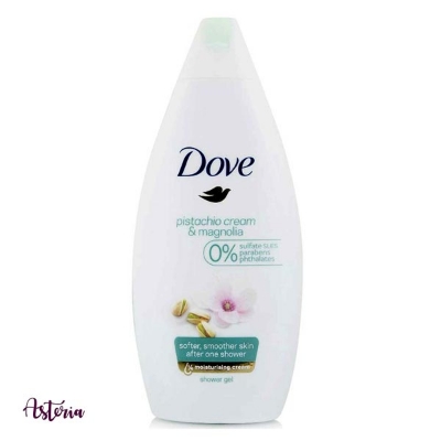 Picture of International NETHERLANDS product Dove Pistachio Cream & Magnolia shower gel body wash used for male/ female - 500 ml