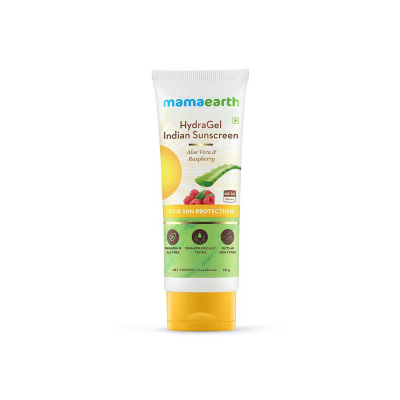 Picture of Indian product skin care  Mamaearth Hydra Gel Sunscreen used for male female - 50 gm