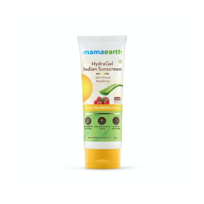 Picture of Indian product skin care  Mamaearth Hydra Gel Sunscreen used for male female - 50 gm
