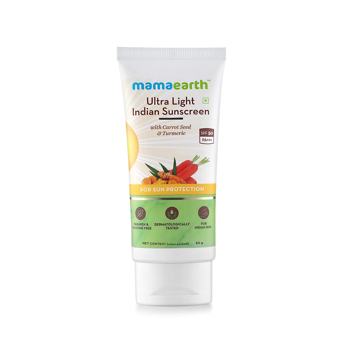 Picture of Indian product skin care Mamaearth Ultra Light Sunscreen used for male female - 50 gm