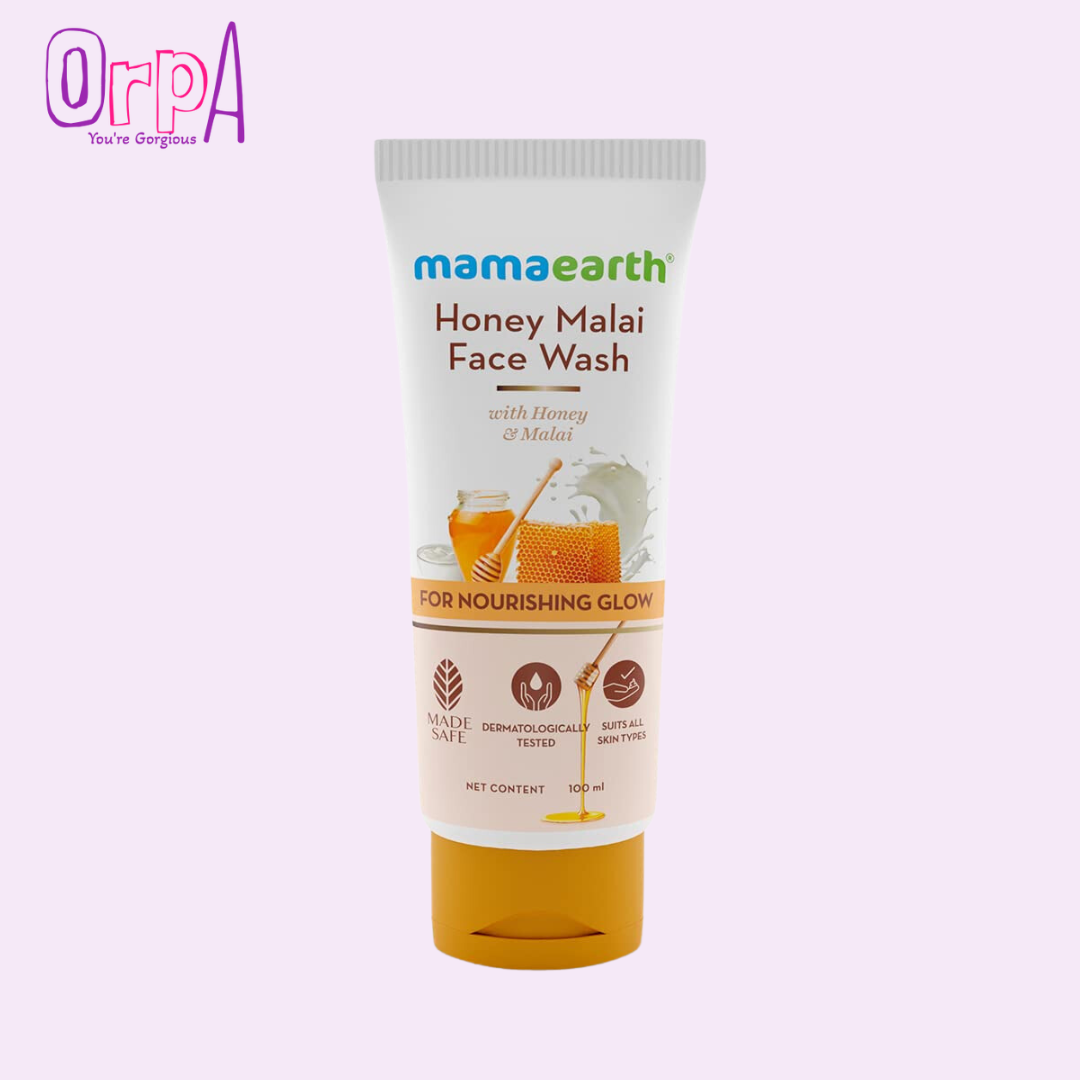 Picture of Indian product skin care Mamaearth  Honey Malai face wash used for male female - 100 ml