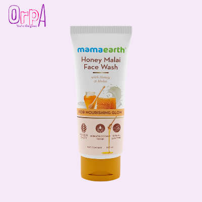Picture of Indian product skin care Mamaearth  Honey Malai face wash used for male female - 100 ml