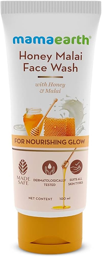 Picture of Indian product skin care Mamaearth  Honey Malai face wash used for male female - 100 ml