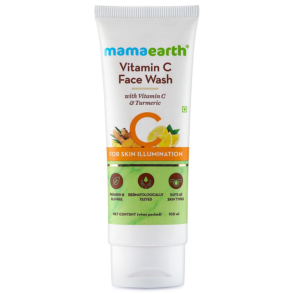 Picture of Indian product skin care Mamaearth Vitamin C face wash used for male female - 100 ml