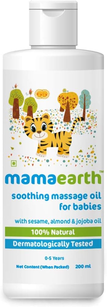 Picture of Indian product skin care Mamaearth Soothing massage oil used for Babies - 200 ml
