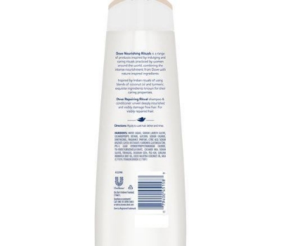 Picture of International European product Hair care Dove Nourishing Secrets Repairing Ritual shampoo used for male/ female - 355 ml