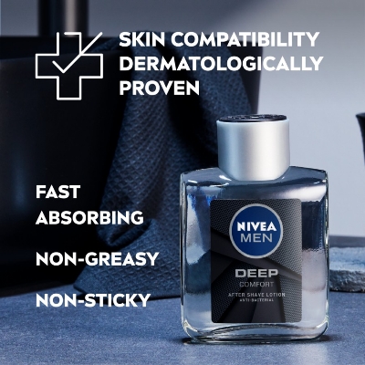 Picture of International Germany product Skin care Nivea Men Deep Comfort after shave used for male - 100 ml