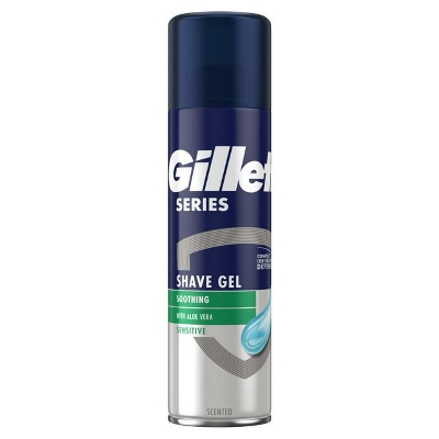 Picture of Men's care International Colombia product Shaving Gel Gillette  Soothing with Aloe Vera used for male (sensitive skin) - 200 ml