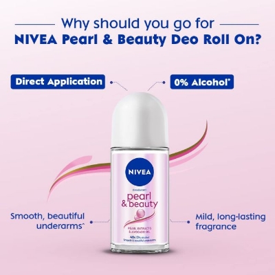 Picture of International Germany product Deodorant Roll on NIVEA Pearl & Beauty used for male/female - 25 ml
