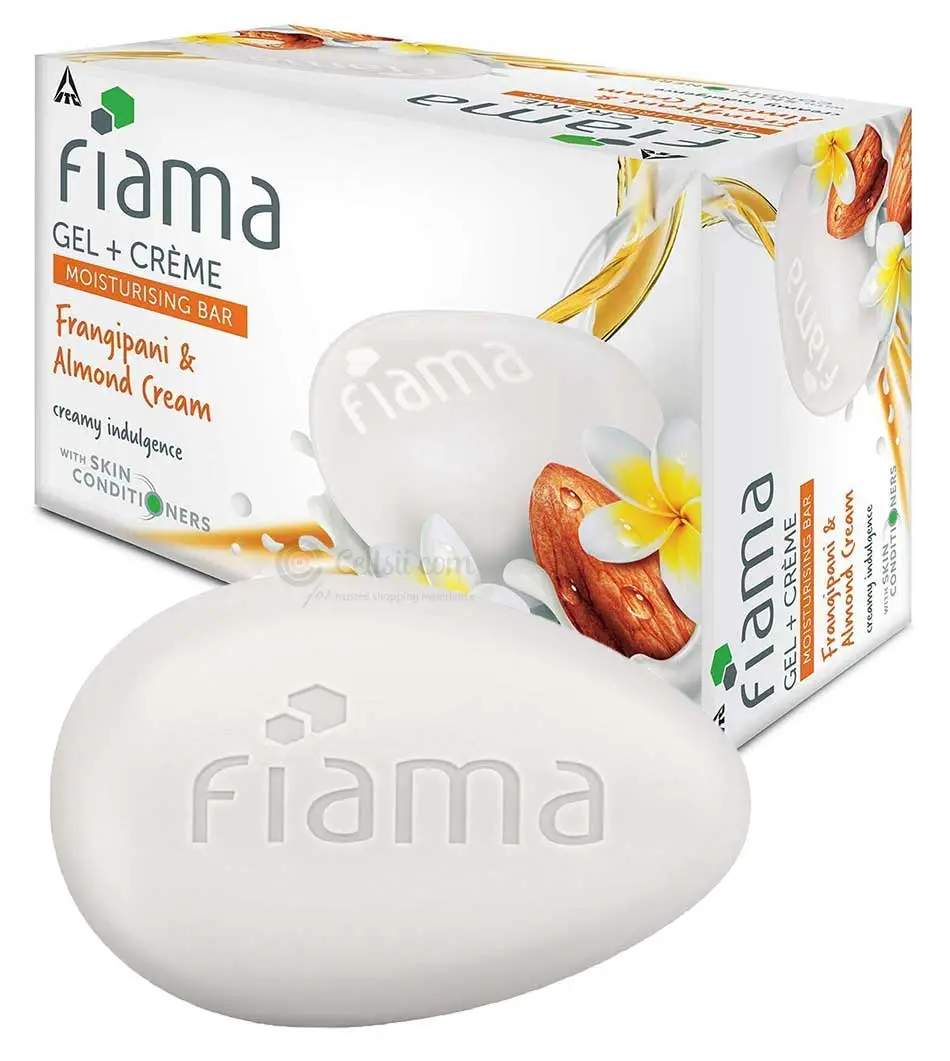 Picture of International Indian product Fiama gel & cream Frangipani & Almond cream Soap used for male/ female - 125 gm