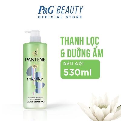 Picture of International France product Hair care Pantene micellar Detox & Moisturize Waterlily Extract Scalp Shampoo used for male/ female - 530 ml