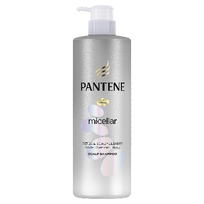 Picture of International France product Hair care Pantene micellar Detox & Scalp Cleanse White Charcoal Extract Extract Scalp Shampoo used for male/ female - 530 ml