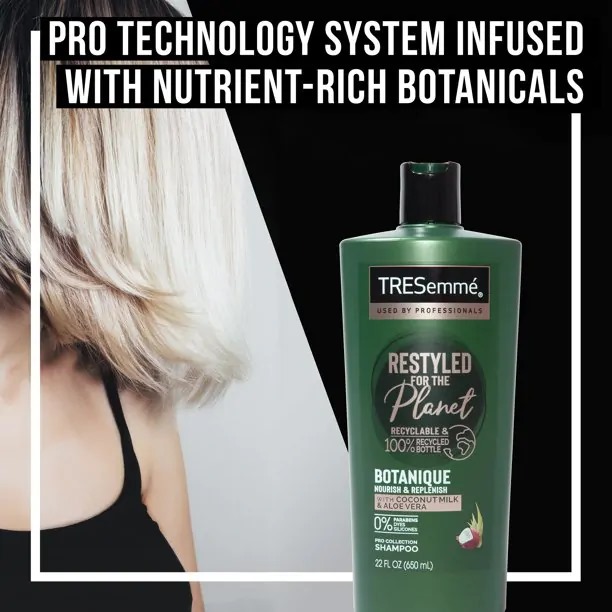 Picture of International USA product Hair care Restyled For The Planet Botanique Nourish & Replenish Shampoo used for male/ female - 650 ml