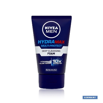 Picture of International Germany product Skin care Nivea Men Hydra max Multi Protect Deep Cleansing foam face wash used for male - 100 ml
