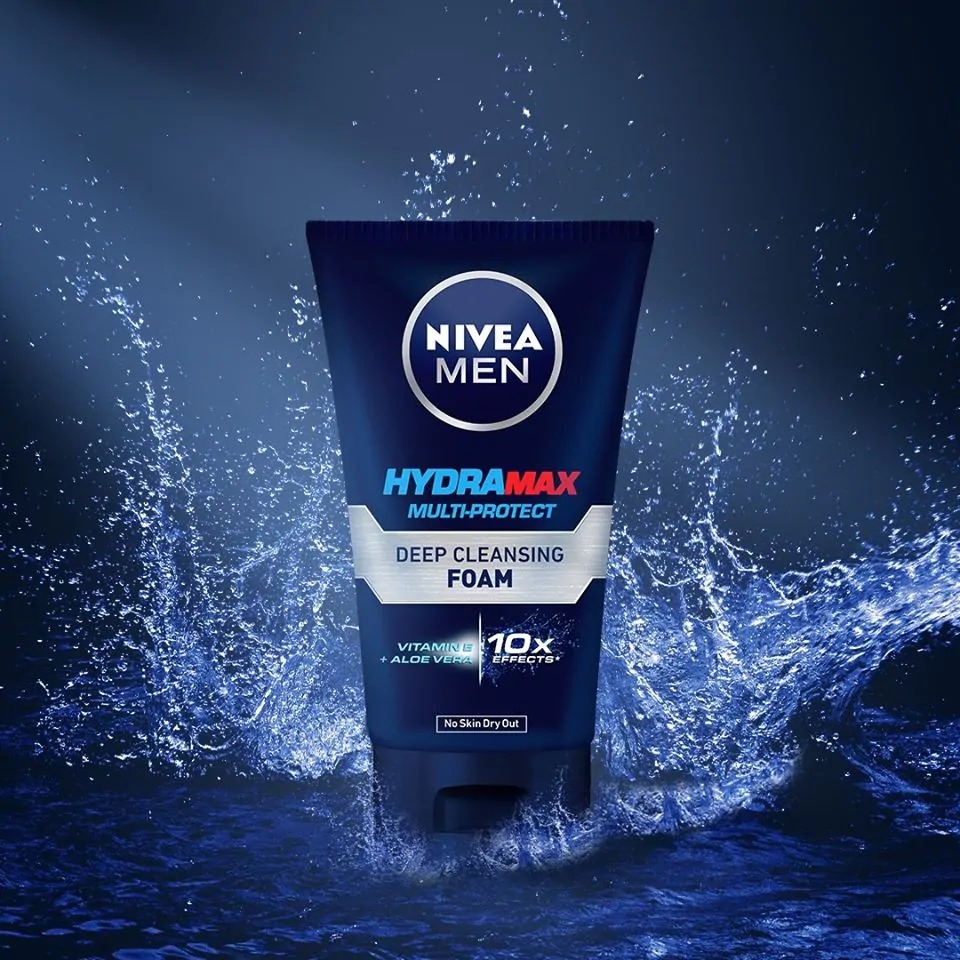 Picture of International Germany product Skin care Nivea Men Hydra max Multi Protect Deep Cleansing foam face wash used for male - 100 ml