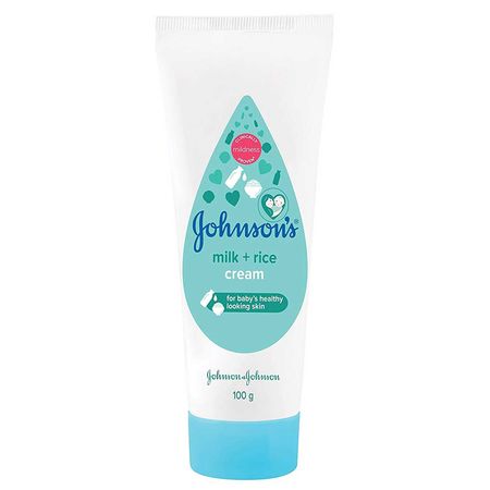 Picture of International European product Skin care Johnsons Milk + Rice cream used for baby - 100 gm