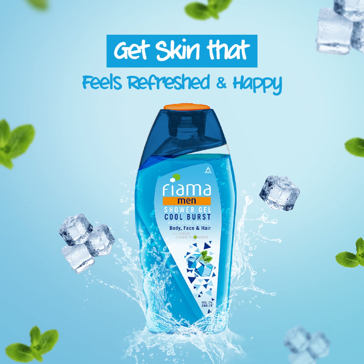 Picture of International Indian Product Fiama men Cool Burst shower gel used for male - 250 ml