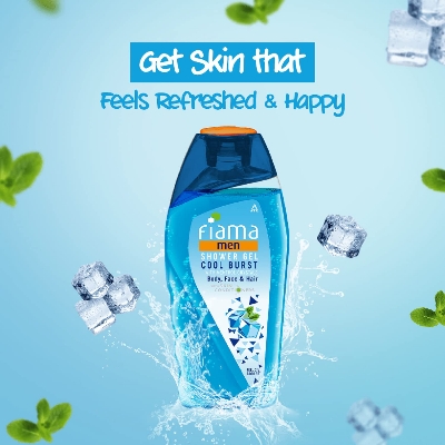 Picture of International Indian Product Fiama men Cool Burst shower gel used for male - 250 ml