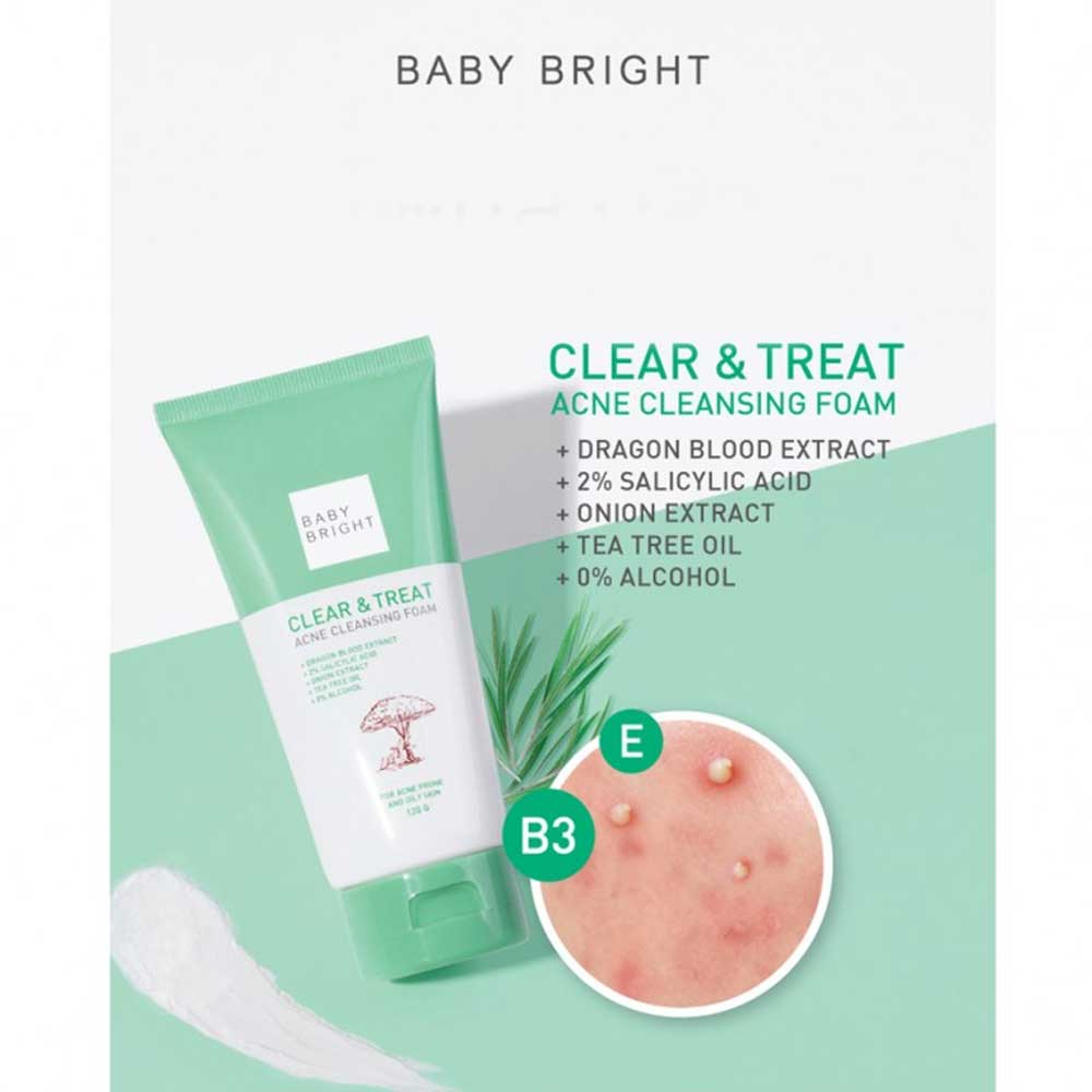 Picture of International Thailand product Skin care Baby Bright Clear & Treat face wash used for male/female - 120 gm